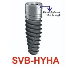 SVB-HYHA :  25 IMPLANT + 25 ABUTMENT + 25 COVER SCREW + 1 SURGICAL KIT